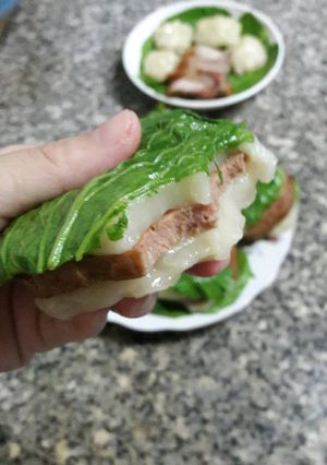 Hình của món Bánh dầy kẹp chả 10p.