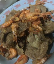 thịt ba chỉ rang tôm