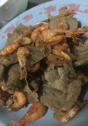 Hình của món Thịt rang tôm bé.