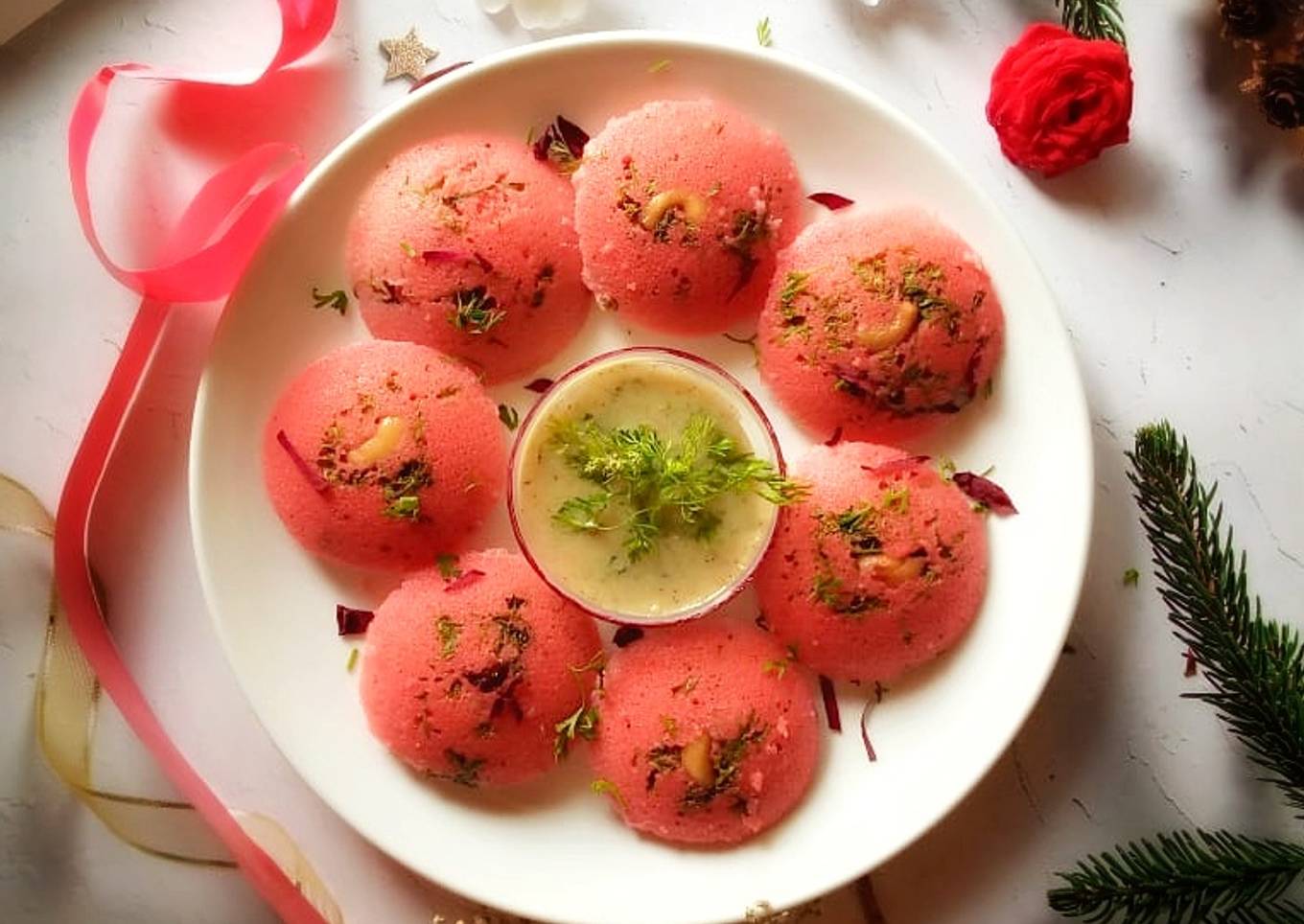Valentine's special Rava Idli