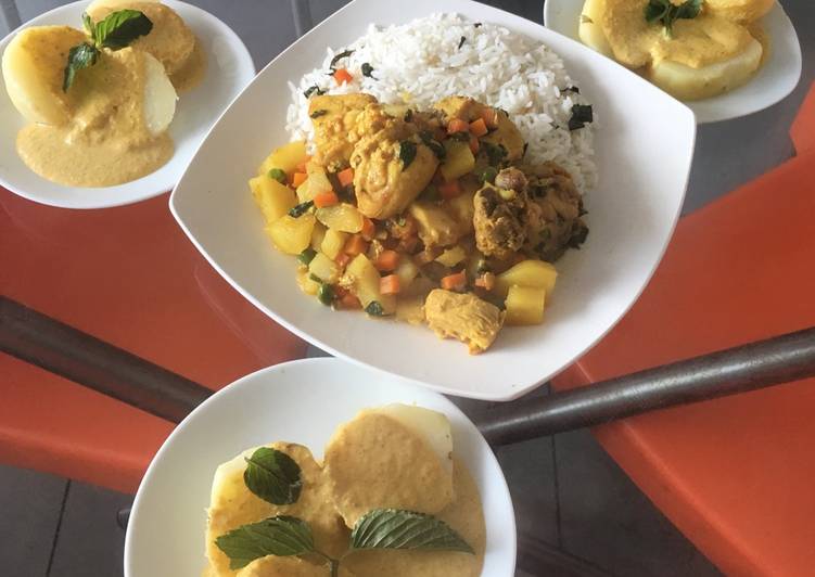 Cau cau de pollo con papa a la huancaína 😋