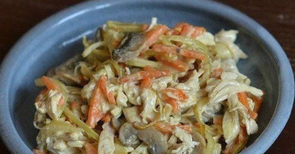 Салат куриные сердечки морковь лук