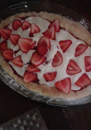 Una foto de Tarta de frutilla casera para el verano dulce