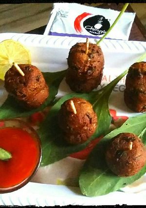 A picture of Spinach Manchurian Balls.