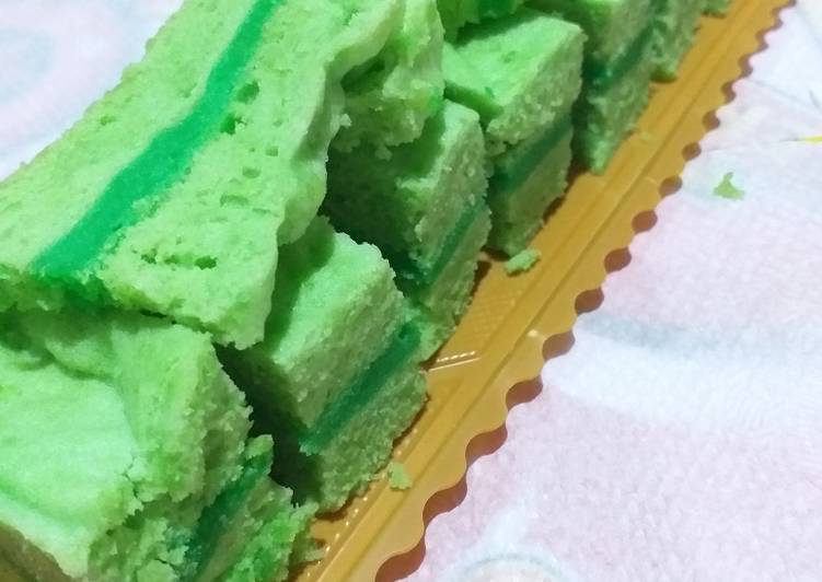 {Cara Membuat Bolu pandan keju kukus Kekinian