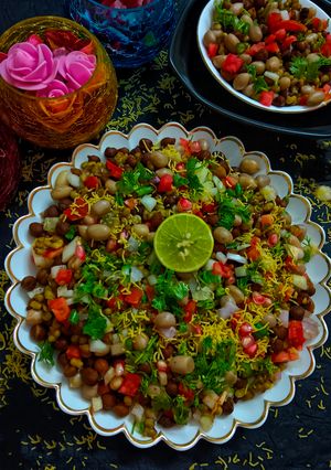 A picture of Protein Chaat – Whip Up a Quick Chaat Using Green Moong, Peanuts, and Chickpeas.