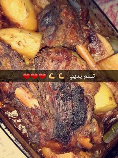 صورة لوصفة فخذ لحم بالفرن