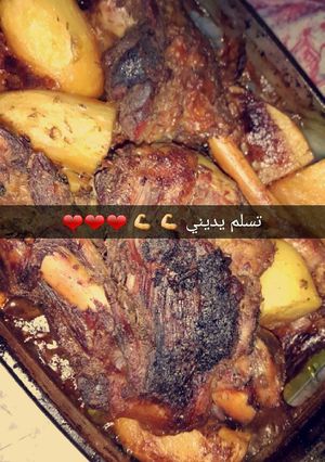 صورة لوصفة فخذ لحم بالفرن