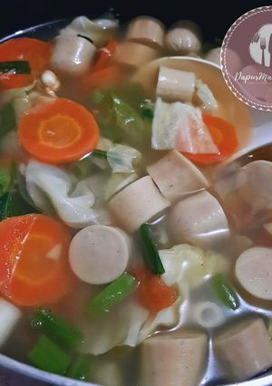 Foto resep Sup / sop bening sayur sosis