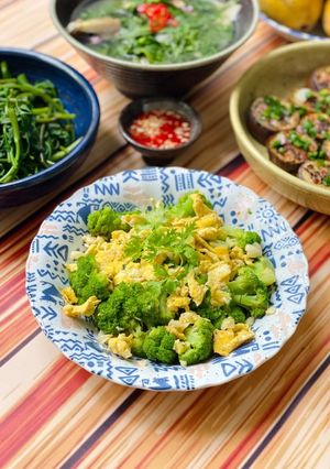 Hình của món Bông Cải Xanh Xào Trứng.