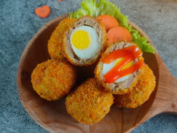 Cara Sederhana Membikin Resep  Scotch Quail Egg yang Enak Banget, Enak