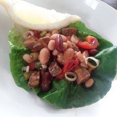 Sig's Hot Beef and Bean Salad A picture of Sig's Hot Beef and Bean Salad.