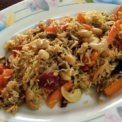 A picture of Vegetable biryani.