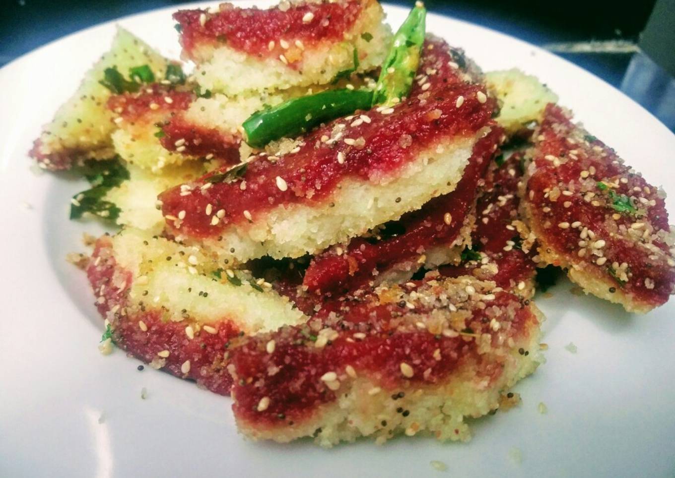 Double Decker Dhokla