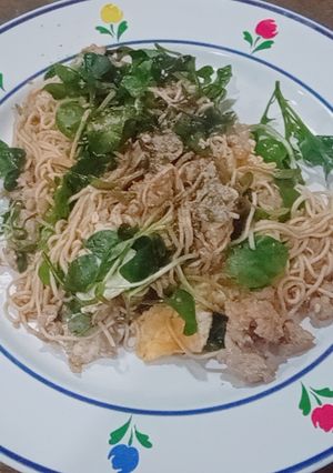 รูปของ ผัดบะหมี่,หมูสับ,ต้นอ่อนรวมมิตร - คีโต