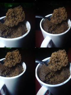 A picture of Nutella mug cake.
