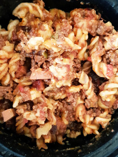 A picture of My SlowCooked Peppered Beef mince & Smoked Sausage Pasta. 😀.