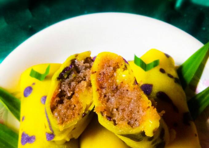 Cara membuat Dadar gulung polkadot Cara membuat Dadar gulung polkadot