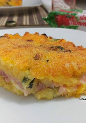 Foto di Torta di polenta con stracchino e prosciutto cotto