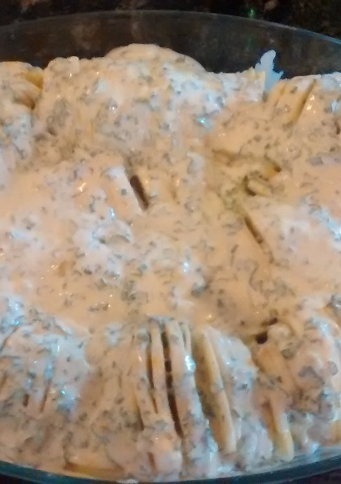 Una foto de Papas a la crema con finas hierbas
