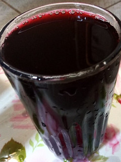 A picture of Zobo (Hibiscus drink).