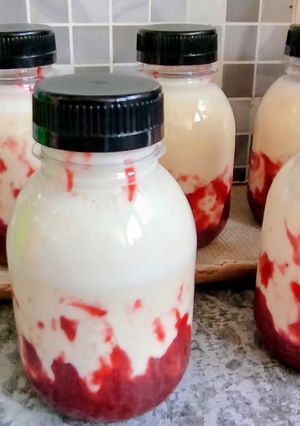 Foto resep Korean Strawberry Cheese Milk