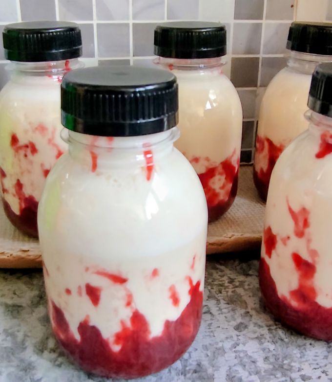 Foto resep Korean Strawberry Cheese Milk