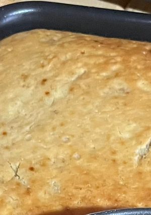 Una foto de Torta de banana sin balanza y batidora
