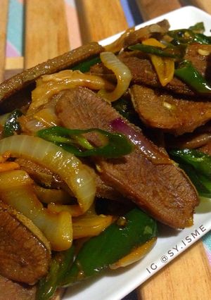 Foto resep Lidah Sapi Cabe Hijau