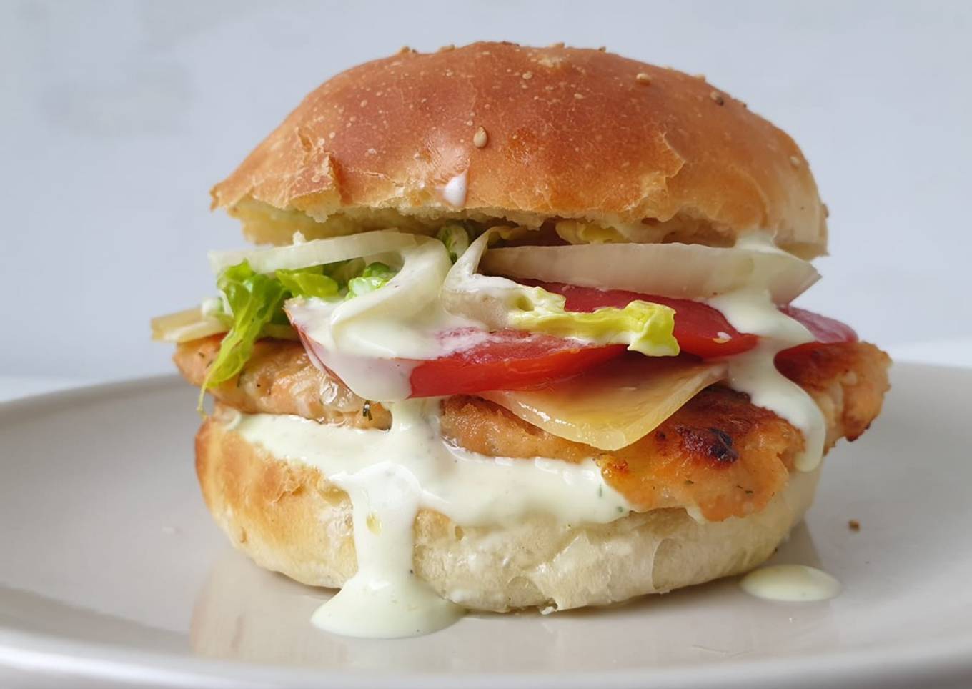 Hamburguesas caseras de salmón noruego