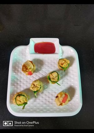 A picture of Potli samosa💚💚💚.