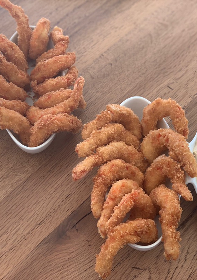 Una foto de Langostinos con panko