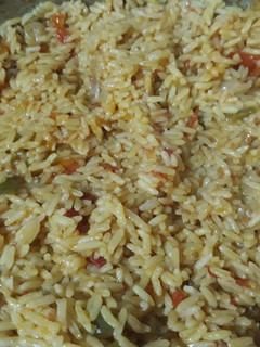 A picture of Jollof rice.