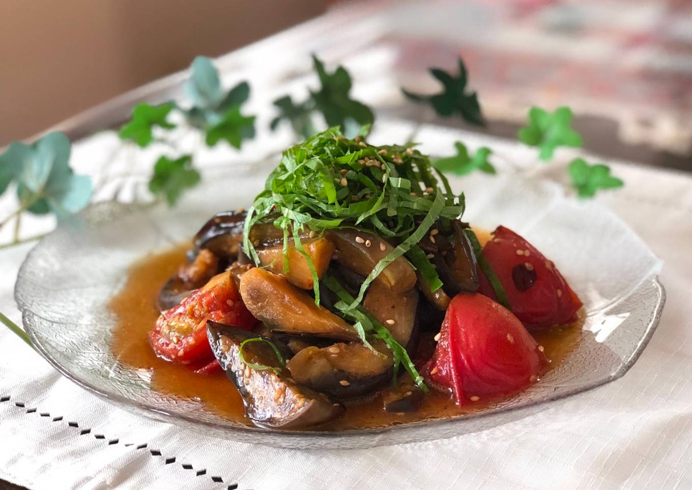 Japanese Tomato and Eggplant salad