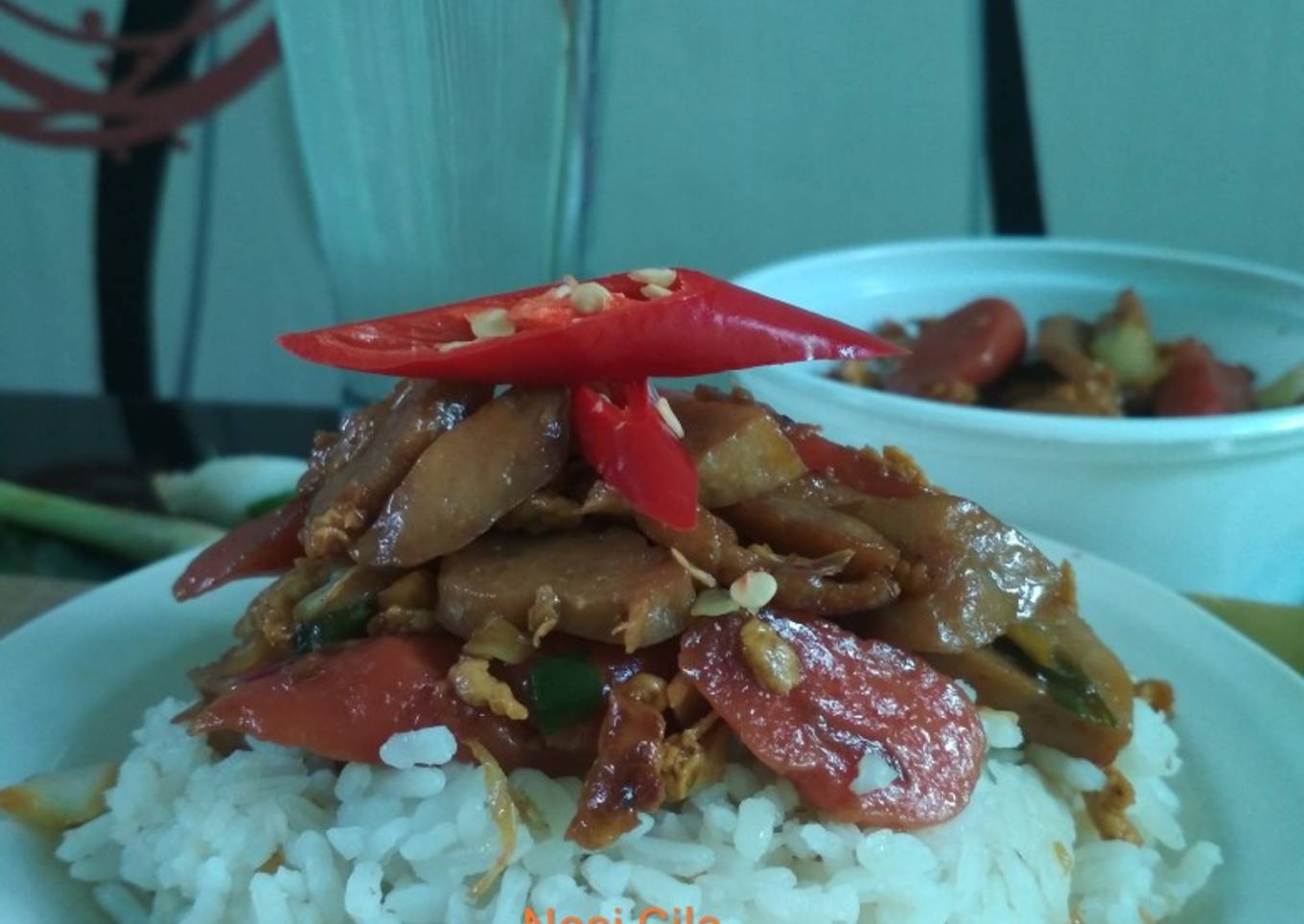 Nasi Gila Sosis Bakso Sederhana