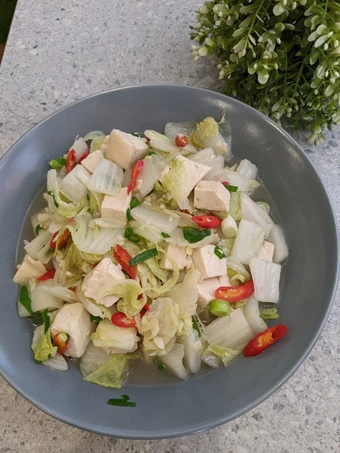 Cara Mudah Menyiapkan Resep Tumis sawi putih tahu yang Uenak Anti Ribet, Lezat