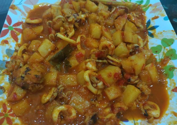 Resep Cumi Kentang Pedas Anti Gagal