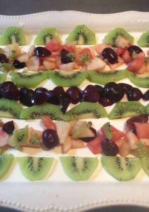 Foto di Torta allo yogurt alla macedonia di frutta