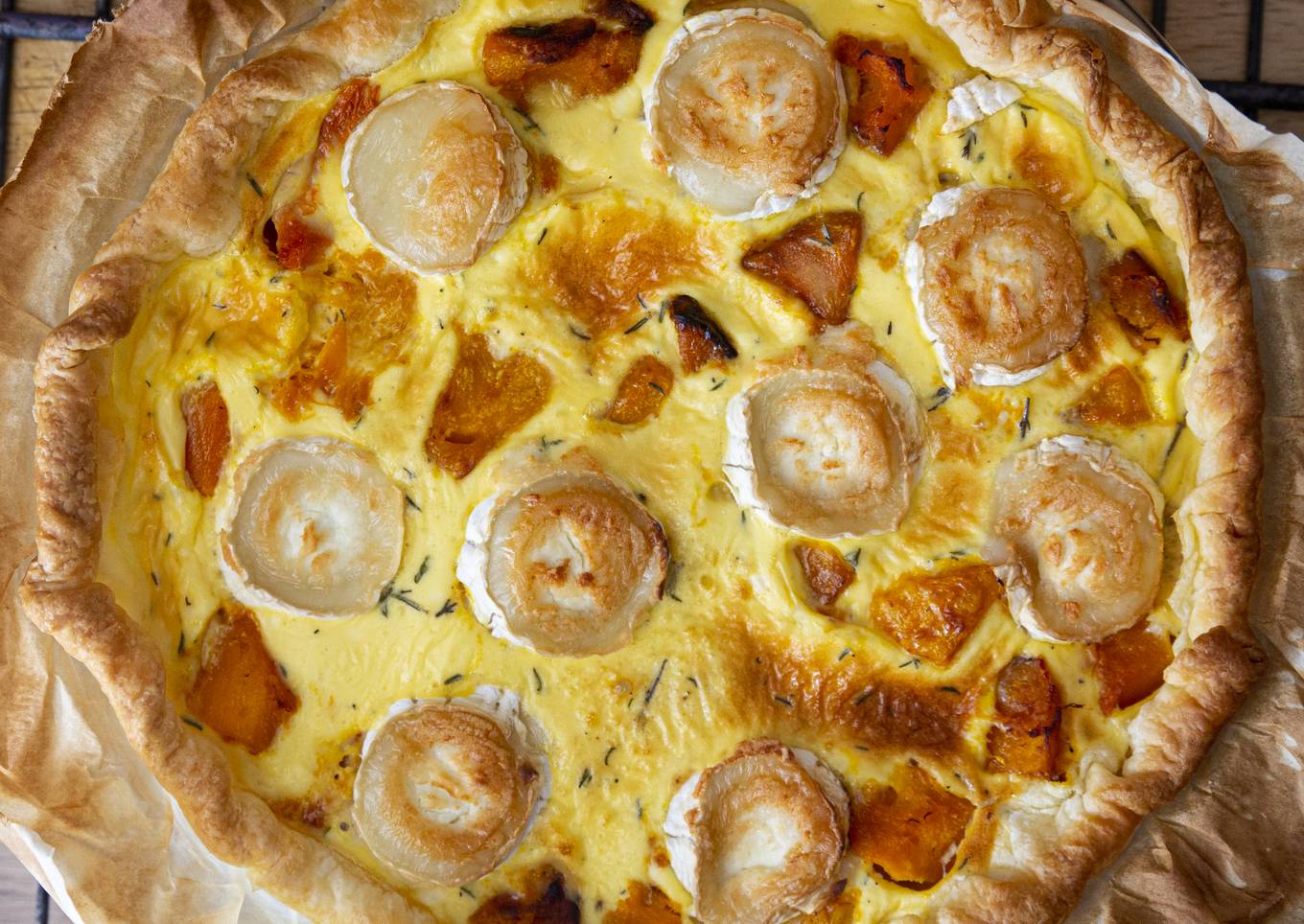 Tarte à la courge et au chèvre