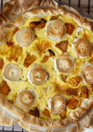 Une photo de Tarte à la courge et au chèvre