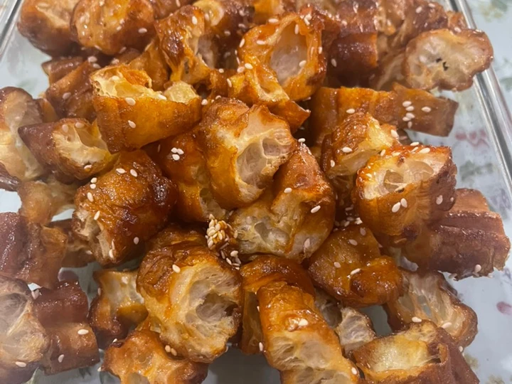 Cara Gampang Membikin Resep Cakue goreng saos madu wijen (crunchy) yang Uenak Anti Ribet, Sempurna