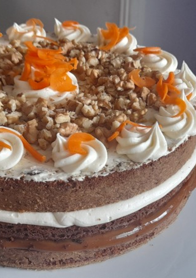 Una foto de Torta de zanahoria nuez
