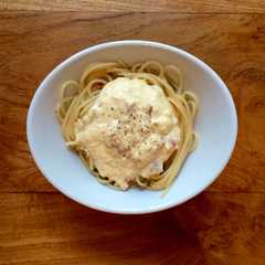 Una foto de Salsa carbonara en menos de 10 minutos – Receta