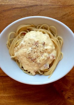 Una foto de Salsa carbonara en menos de 10 minutos – Receta