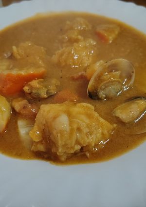 Una foto de Sopa de mariscos 🦀🦀