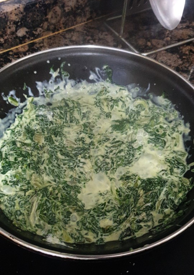 Una foto de Espinacas con nata light