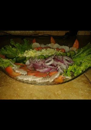 A picture of Fresh vegetable salad.