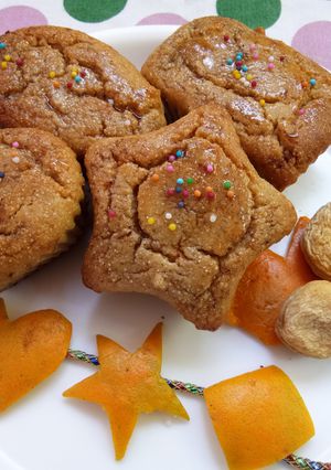 A picture of Amaranth (Rajgira) cake with apricots & orange zest.