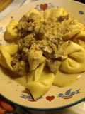 Tortellini in Mushroom Cream Sauce