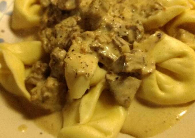 Recipe of Award-winning Tortellini in Mushroom Cream Sauce